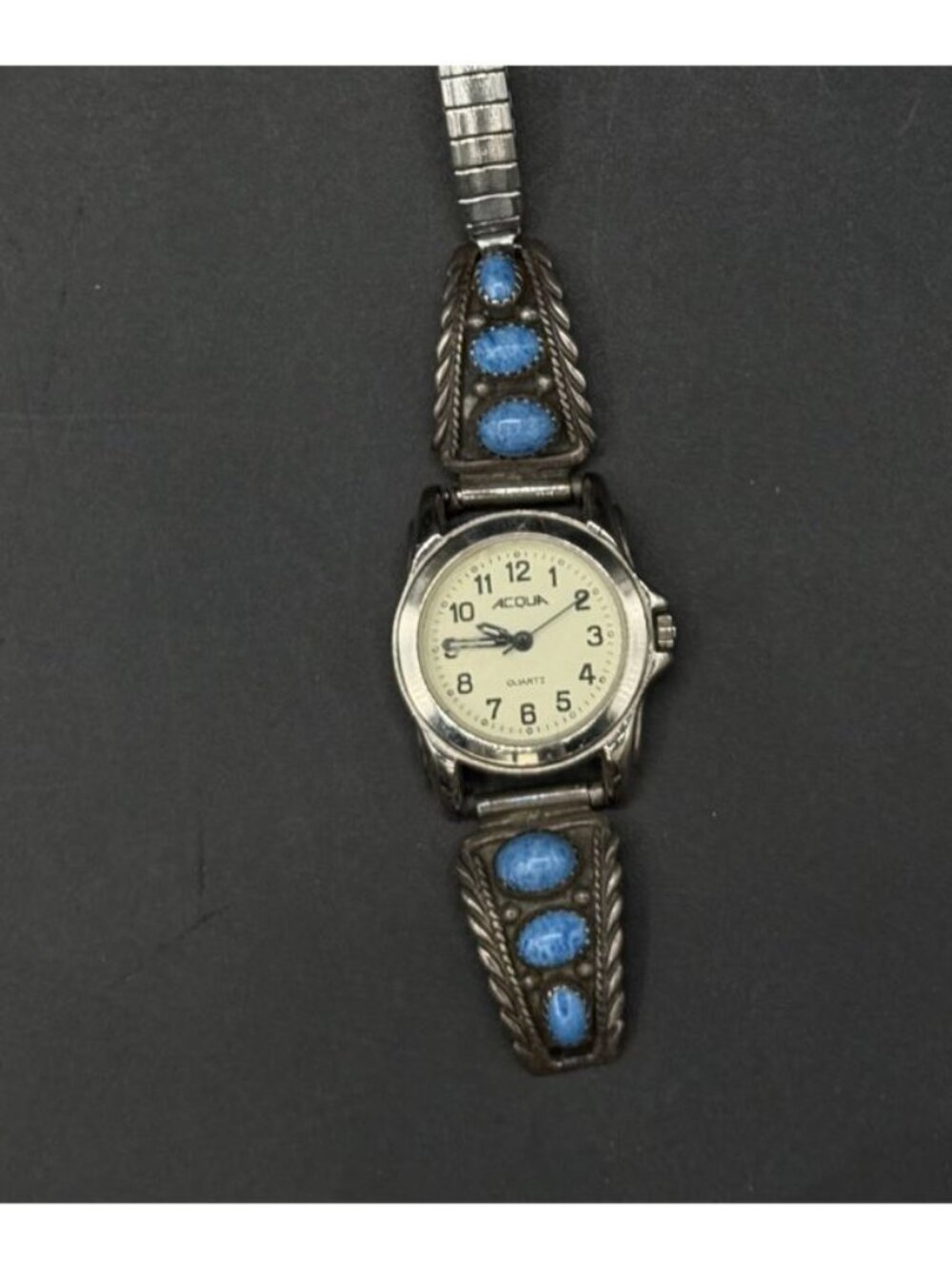 RB Richard Begay Native American Southwest Acqua Watch Band Vintage
